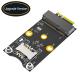 Mini PCI-E to M.2(NGFF ) key A/E Adapter With SIM card Slot for WiFi/WWAN/LTE Module