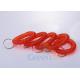 Stetchable Red Colour Plastic Wrist Coil Key Retainer With Key Ring Light - Weight