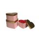 Paperboard Pantone Color Heart Shaped Cardboard Flower Boxes With Gold Color Lid
