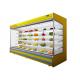 Low Noise Store Vegetable Multideck Open Chiller With Glass Door Easy Moving Wheel