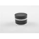 Matte Black Round Acrylic Containers 50g 2oz Plastic Cosmetic Jar