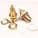 RCA lotus female socket audio sound power amplifier gold-plated lotus female terminal AV lotus plug