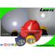 Yellow / Blue Bezel LED Mining Cap Lamp 4000 Lux With Over - Discharging Protection