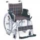Flip Up Drive Aluminum Transport Chair Checkered Manual Folding Travel Wheelchair