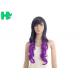 Loose Curly Synthetic Hair Wigs Lace Cap , High Temperature Fiber Wig