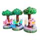 Coin Operated Tree Carousel 3 Players Horse Kiddie Rides
