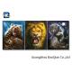 Framed Art Lenticular 3D Poster Angry Animal Changing Picture Home Decoration