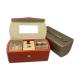 Portable Electroplating Hardware PU Leather Jewelry Box
