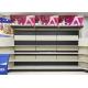 Large Capacity Supermarket Shelf Rack With Advertisement Board Easy To Assemble