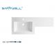 SWBG110Left Hand Special Design Artifical Stone Basins Various Size Customized Acceptable Matt White Semi-Counter Basins