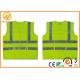 Fluorescent Green / Orange High Visibility Safety Jacket with Reflective Strip