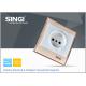 Europe standard 1gang electrical Wall Switch Socket with red plate