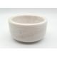 Round White Marble Bowl Kitchenware Gift Decor For Spice Jar Outside Polished