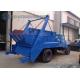 Long Cab 6 Ton Swing Off Garbage Trucks With LHD Steering Wheel