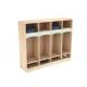 three level wooden kids school cabinet bag shelf with good quality