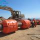 Cylindrical PE PU Dredging Pipe Floats For Marine Applications