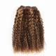 Pre-Colored Brown Blonde Human Hair Brazilian Hair Weave Afro Kinky Wave Hair Extensions P4/27