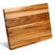 Large Teak Wood Cutting Board - Juice Groove, Reversible, Thick Edge Grain Carving Block (20 x 15 x 1.5 inches)