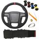 Black Suede Customized Car Interior Steering Wheel Cover For Ford F150 F-150 2009 2010 2011 2012 2013 2014 2015