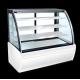 Curved Glasses Door Cake Display Freezer With 2+1 Layers Decks