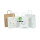 Disposable Kraft Paper Shopping Bags White Color Eco Friendly Offset Printing