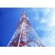 Painted Steel Structure Tower For Communication 20m - 180m Tower Height