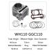 WH110 85mm Total Height Motorcycle Cylinder Kit , 110cc Cylinder Repair Kit