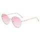 Female Round Metal Sunglasses Anti UV Lightweight Durable Longevity