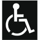 Black PVC Stencil High - Impact Plastic For Wheelchair Handicap Symbol