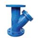 HJ DIN  Y Type Strainer Cast iron Double Flange Filter Blue RAL 5017
