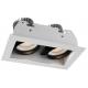 Interior Size 160*98*85mm Square Trim Tiltable Recessed LED Downlights 30deg 2*7W Warm White 2700K