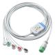 Fukuda Denshi Compatible Direct-Connect ECG Cable and leadwires - CI-700E-5 5Lead AHA Snap
