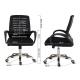Height Adjustable Plastic Frame Executive Breathable Gas Lift Chairs