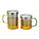 Cold Brew Tea Maker Glass Tea Infuser Cup 300ml / 400ml Capacity For Home