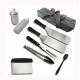 9pcs Accessories Kit Restaurant include Spatula and brush Set for  Grill Cooking with Carrying Bag