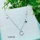 925 Sterling Silver Star Moon CZ Charm Choker collarbone chain necklace  CCM188