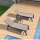 Swimming Pool Beach Sunlounger OEM Pool Sun Chairs With Aluminum Frame