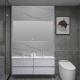 Gray Modern Vanities Set Bathroom Vanity Cabinets With Single Ceramic Basin