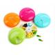 Macarons color plastic round shaped pocket weekly 7 days slide pill box for travel