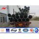 Galvanization 18m Steel Utility Pole Power Line Pole For 33kv Transmission Line