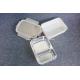 Hot sale customize single layer food container stainless steel snack rectangle food box with 2 compartments