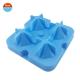 Diamond large wholesale non plastic custom bpa free personalized silicone ice cube tray mold ice cube container with lid