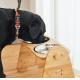 Durable Bamboo Adjustable Raised Dog Bowls For Large Dogs