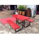 4 People Outdoor Dining Table And Chair , Multifunctional Canteen Table And Chair