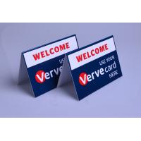 Custom printed plastic PVC Verve Card payment way accepted display table tents