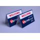 Custom printed plastic PVC Verve Card payment way accepted display table tents