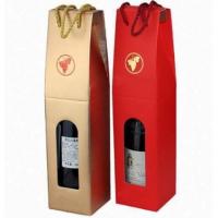Wine bottle gift Packaging box with window Custom Foldable Gift Box Paper Packaging Box