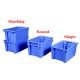 Storage Crate Solid Plastic Basket Moving Box Stackable And Nestable Crate 600x400mm