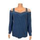 OEM 7 Gauge Bespoke Sweaters Off The Shoulder Spring Autumn Collarless Sweater