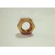 High Strength Hexagon M10 1.25 Lock Nut With Yellow Zinc Plated Surface Treatment